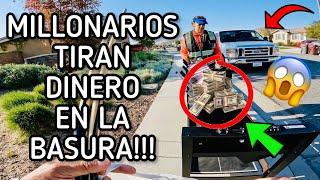 WOW! MILLONARIOS TIRAN DINERO EN LA BASURA!Lo Que Tiran En USA