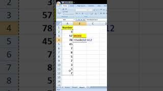 Best Excel Trick for finding Mode!! Find mode.#viral #exceltricks #exceltutorial #exceltips
