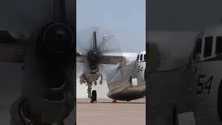 C2 Greyhound taxis to runway #navy #military #airshow #shorts #viralvideo