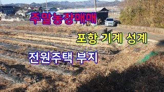 276. 성계리 주말농장 전원주택부지매매 도로와 구거가 잘 접해있는 토지매매  포항부동산 기계부동산 포항 경주 출퇴근이 가능한 지역 농지원부 가능한 토지매매