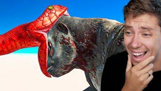 Reacting To the FUNNIEST Monkey moments in ARBS (Animal Battle Revolt)