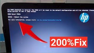 the CMOS checksum Is Invalid The CMOS Will be reset to the default configuration | CMOS Reset 502