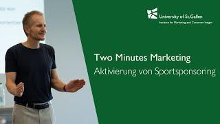 Sportsponsoring - Auf die Aktivierung kommt es an! // Prof. Dr. Sven Reinecke