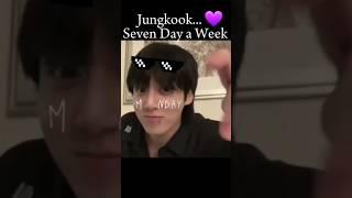 Jungkook... Seven Day a Week... Cute...JK... #bts #jungkook #jungkookseven #cutejungkook