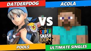 SSC 2023 - DatDerpDog (Hero) Vs. acola (Steve) Smash Ultimate Tournament