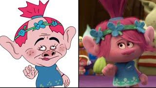 Trolls world tour drawing meme |can't stop the feeling trolls funny art