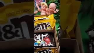 M&M chocolates unboxing different color