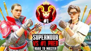 SUPERNOOB VS RANK #1 APEX PREDATOR - ROAD TO MASTER (Apex Legends Ranked Gameplay)