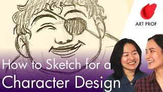 Simple Brainstorming & Sketching Demo: Character Design for Self-Taught Artists