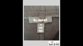 Glimpse Women's Black Stretch Pants - Size 16, Casual & Comfortable