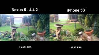 Nexus 5 ( 4.4.2 ) vs. iPhone 5S - 1080p Camera test