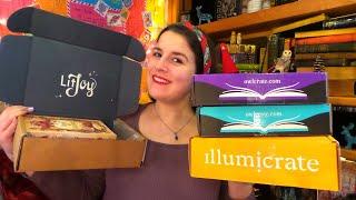 Illumicrate, Owlcrate & Litjoy unboxing + COUPONS Vlogmas Days 5,6, & 7