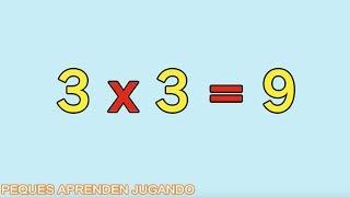 La tabla del 3 para niños  Video para aprender las tablas de multiplicar  PequesAprendenJugando