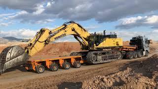 Loading And Transporting The Komatsu PC800  Excavator - Fasoulas Heavy Transports