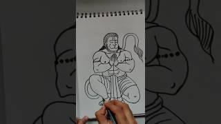 How to draw quick simple and easy drawing of Bajrangbali Hanuman step by step/ Hanumanji/Pawanputra