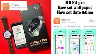 HD Fit Pro is a smart health APP- How set wallpaper- how set Date &time -how set time format️