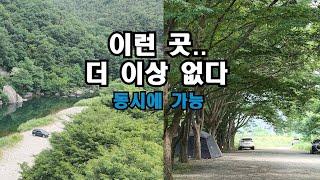 시원한 나무 그늘 캠핑️강변 캠핑 모두다 가능한 유일한 곳/차박여행