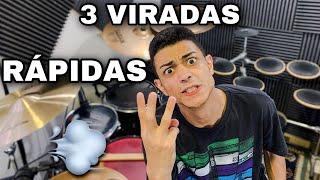 COMO FAZER VIRADAS RÁPIDAS NA BATERIA? 3 VIRADAS PARA USAR TOCANDO NA IGREJA !