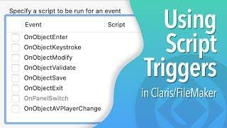 Using Script Triggers in Claris/FileMaker