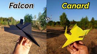 Falcon vs Canard Paper Planes Flying Comparison and Making Tutorial