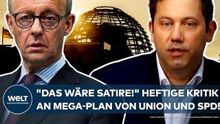 DEUTSCHLAND: "Das wäre Satire!" Sondierungsgespräche! Heftige Kritik an Mega-Plan von Union und SPD!