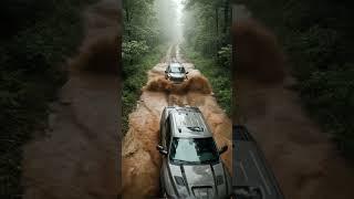 Ram TRX vs Ford Raptor | Deep Water Mud Run from Above