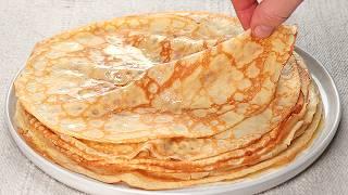 Amazing Crepes At Home in 10 minutes! How to make the most delicious French pancakes!