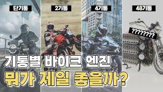 단기통 vs 2기통 vs 4기통, 뭐가 제일 좋냐고? 실린더 개수에 따른 바이크 엔진 특징 총정리 // 바린이를 위한 오토바이 가이드 3편