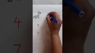 1 to 10 numbers drawing #shorts