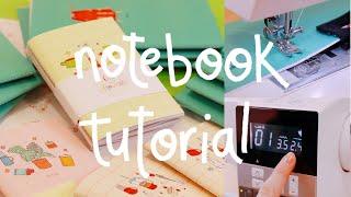 HOW TO MAKE NOTEBOOKS!  manufacturing covers, using a sewing machine + hints and tips