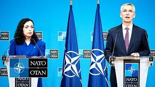 NATO Secretary General with Ms. Vjosa Osmani of Kosovo, 07 SEP 2023