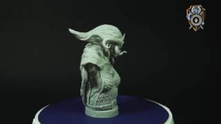 Warmaiden Chieftess Bust by Shieldwolf Miniatures
