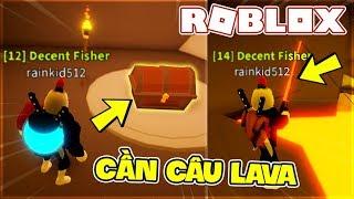 CÁCH LẤY CẦN CÂU LAVA VÀ VÀO NÚI LỬA CÂU CÁ DUNG NHAM | Fishing Simulator (Roblox)