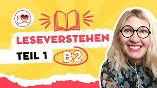 Leseverstehen B2 Teil 1 telc Deutsch B2 mit Elena Wermuth