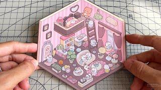 [ASMR] DIY Rabbit Bedroom with scene sticker 3D