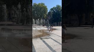 Joyful Water Play in Nis, Serbia! Kids Making a Splash  #waterfountain #kids #fun #shortsvideo