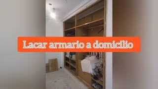 Lacar armario de madera en obra