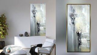 STUNNING DIY Minimalist Wall Art: EASY Neutral Abstract Acrylic Painting for Beginners (483)