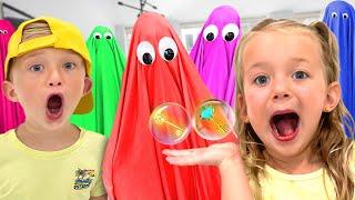 Ivy & Levi Escape The Rainbow Slime Ghosts! MOVIE