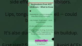 Angioedema from ACE Inhibitors – What to Know #acei #pharmcology