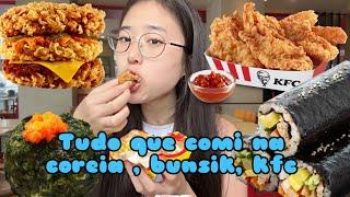 Tudo que comi na coreia do sul / kfc, bunsik, kimbap. 