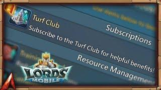 My Thoughts on New Update! Turf Club Subscriptions! Lords Mobile