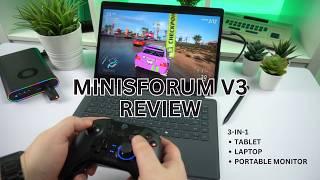 Minisforum V3 review - 3 in 1 tablet, laptop and portable monitor with AMD Ryzen 7 8840U CPU