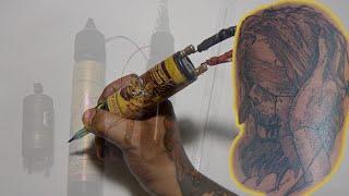 How to make PENTYPE tattoo machine w/ vape juice botle using DC MOTOR 