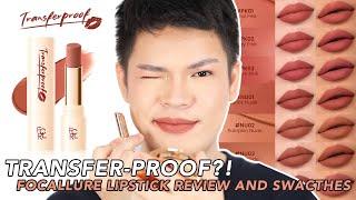 AFFORDABLE TRANSFERPROOF LIPSTICK UNDER 200 PESOS?! TRYING NEW FOCALLURE MAKEUP | Kenny Manalad