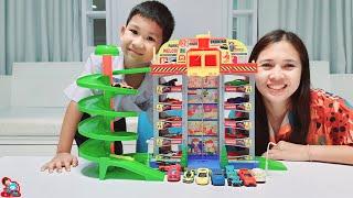 น้องบีม | รีวิวของเล่น EP190 | ชุดโรงจอดรถพร้อมลิฟท์สไลเดอร์ Car Toys