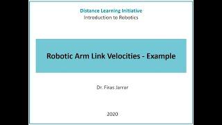 Link Velocity - Example