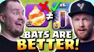 PROOF that BATS are better than FIREBALL at EVERY TH LEVEL! Clash of Clans (ft @ClashBashing)