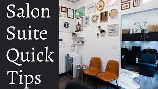 Salon Suite Decor and Setup Tips!  Ways to Use Your Studio Space Effectively!