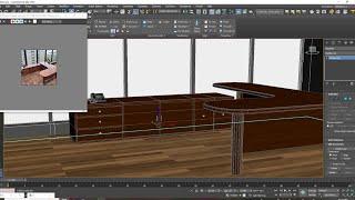 3ds Max Tutorial, How to Texture Office Desk from Scratch for Beginners,